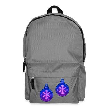 Weihnachtskugel Schneeflocke Ornament - Rucksack - Mittelgrau - Vorne