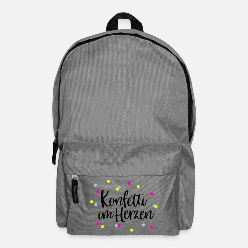 Confetti in the Heart | Carnival Group Outfit | Colorful - Backpack - elephant grey