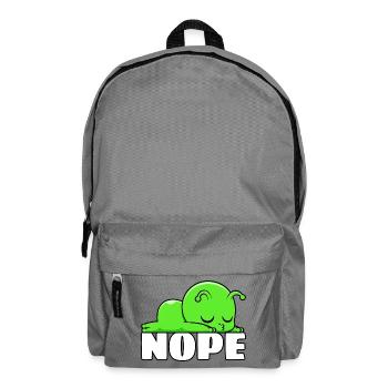 Alien Nope Not Today Schlafen Faulenzen Chillen - Rucksack - Mittelgrau - Vorne