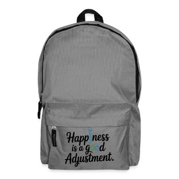 Chiropractor Happiness Is A Good Adjustment Expert - Backpack - elephant grey - Front