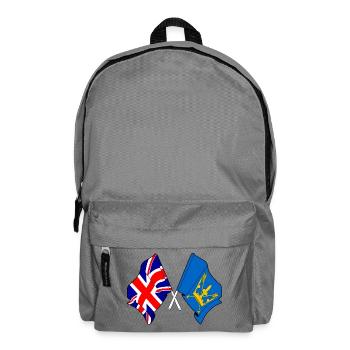 Suffolk & Großbritannien kreuzte Flaggen - Rucksack - Mittelgrau - Vorne