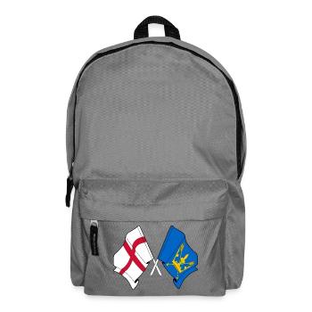 Suffolk & England kreuzte Flaggen - Rucksack - Mittelgrau - Vorne