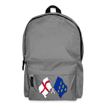 Crossed flags West Sussex & England - Backpack - elephant grey - Front