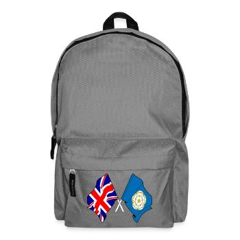 Yorkshire-Flagge + Großbritannien - Rucksack - Mittelgrau - Vorne