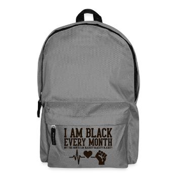 Je suis noir chaque mois battement de cœur Poing - Sac à dos - gris éléphant - Devant