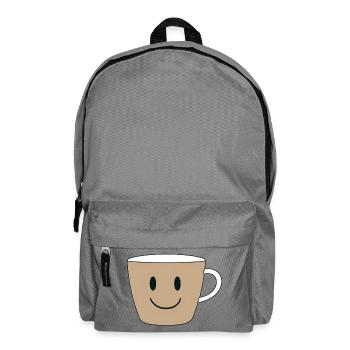 Lächelnder Kaffeebecher Design - Rucksack - Mittelgrau - Vorne
