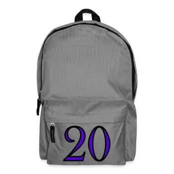 20. 20e ANNIVERSAIRE. ANNIVERSAIRE 20 ANS. 20 ANS. - Sac à dos - gris éléphant - Devant