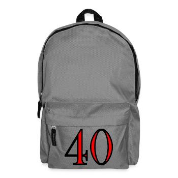 40. 40 YEARS. 40th ANNIVERSARY. 40 YEARS ANNIVERSARY. - Backpack - elephant grey - Front