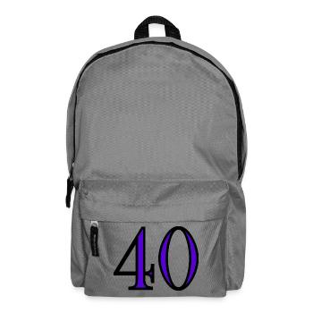 40. 40 YEARS. 40th ANNIVERSARY. 40 YEARS ANNIVERSARY. - Backpack - elephant grey - Front