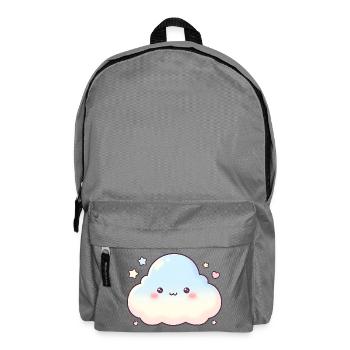 Pastel Cloud Kawaii Glow Kids Dream - Backpack - elephant grey - Front