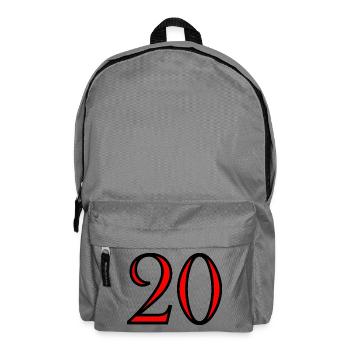 20. 20. JAHRESTAG. 20-JÄHRIGES JUBILÄUM. 20 JAHRE. - Rucksack - Mittelgrau - Vorne