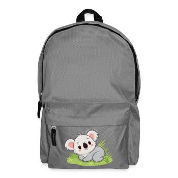 Cuddly koala in the grass - Backpack - elephant grey - Front