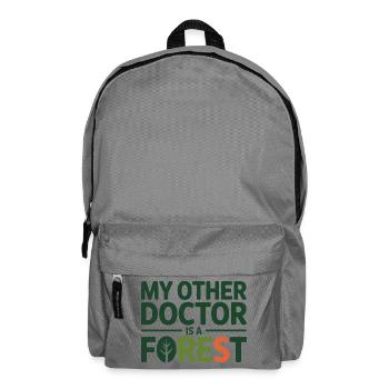 Naturheilkunde Mein anderer Arzt ist ein Wald - Rucksack - Mittelgrau - Vorne