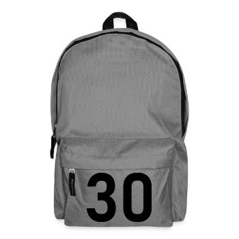 30. 30 ANS. 30e ANNIVERSAIRE. ANNIVERSAIRE 30 ANS. - Sac à dos - gris éléphant - Devant