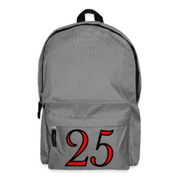 25. 25 ANS. 25e ANNIVERSAIRE. ANNIVERSAIRE 25 ANS. - Sac à dos - gris éléphant - Devant