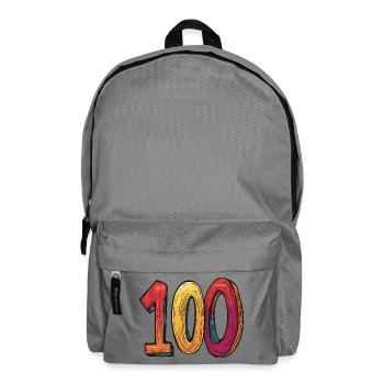 100 Number Colorful - Backpack - elephant grey - Front