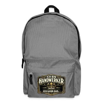 Ich bin Handwerker Premium - Rucksack - Mittelgrau - Vorne