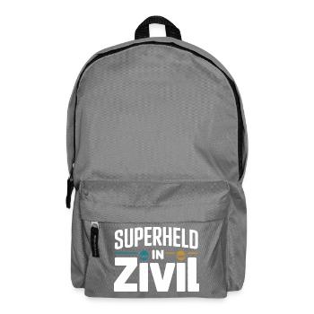 Superheld In Zivil Superhero Superhelden Kostüm - Rucksack - Mittelgrau - Vorne