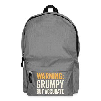 Attention: More grumpy, but more apt and funny - Backpack - elephant grey - Front