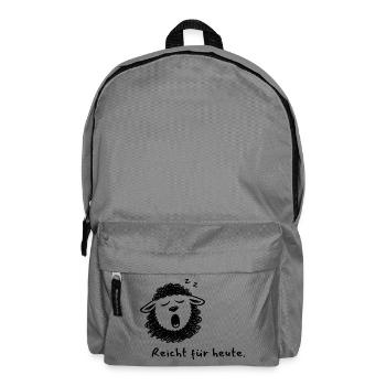 Reicht für heute - Schwarzes Schaf Humor Edition - Rucksack - Mittelgrau - Vorne