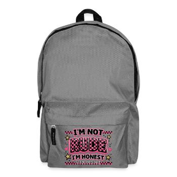 Je suis honnête, pas un sarcasme impoli, ironie - Sac à dos - gris éléphant - Devant
