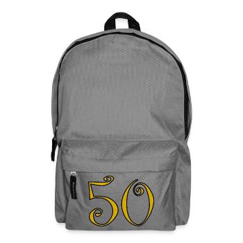 50. 50 YEARS. 50th ANNIVERSARY. 50 YEARS ANNIVERSARY. - Backpack - elephant grey - Front