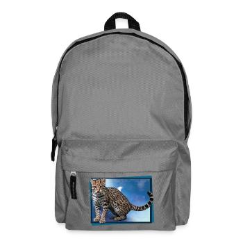Blue Leopard Bokeh - Backpack - elephant grey - Front