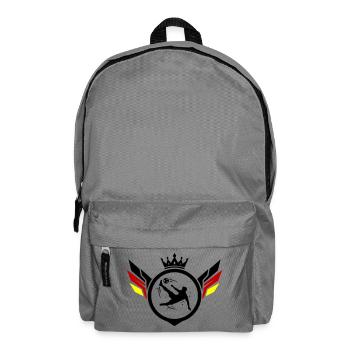 Footballer overhead kick Germany - Backpack - elephant grey - Front