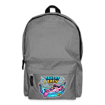 Take It Easy Mermaid Hammock Axolotl - Backpack - elephant grey - Front