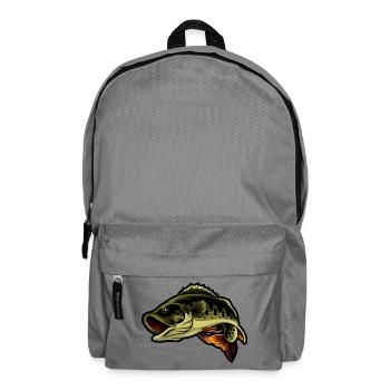 Perch Fishing Fish Illustration - Backpack - elephant grey - Front