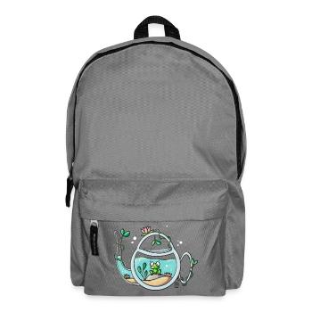 Grenouille de jardin en théière - Sac à dos - gris éléphant - Devant