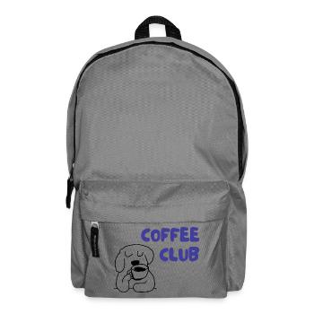 Illustration de chien du Coffee Club - Sac à dos - gris éléphant - Devant