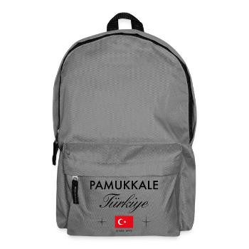 Pamukkale Turkey Coordinates Travel Souvenir - Backpack - elephant grey - Front