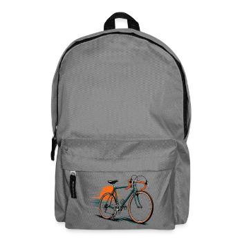 Bicycle icon with sunny background - Backpack - elephant grey - Front