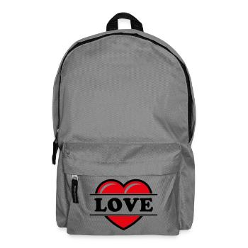 Cœur / Cœur / Amour (Noir 2C) - Sac à dos - gris éléphant - Devant