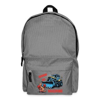 Worm vs Machine Robak Kontra Maszyna - Rucksack - Mittelgrau - Vorne