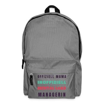 Offiziell Mama inoffiziell Mental Load - Rucksack - Mittelgrau - Vorne