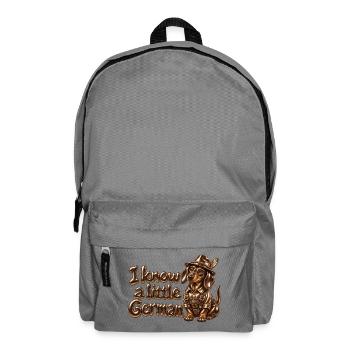 Kleiner deutscher bayerischer Dackel - Rucksack - Mittelgrau - Vorne