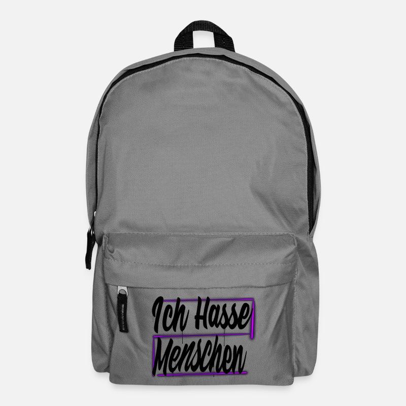 Ich hasse Menschen - Rucksack - Mittelgrau