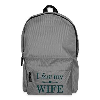 J'aime ma femme - Sac à dos - gris éléphant - Devant