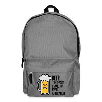 Beer is the reason I wake up every afternoon - Backpack - elephant grey - Front