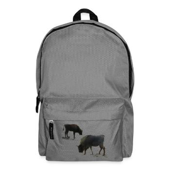Bison with young animal - Backpack - elephant grey - Front