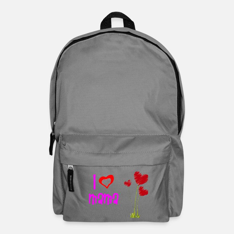 Liebevolles Muttertagsherz Blumendesign - Rucksack - Mittelgrau
