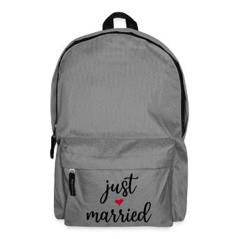 Just Married Geschenkidee - Rucksack - Mittelgrau - Vorne