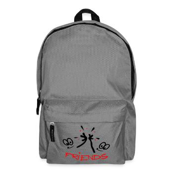 Freunde, Friends, Comic - Backpack - elephant grey - Front