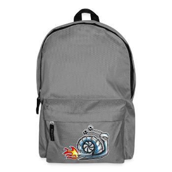 Schnecke mit Turbolader - Rucksack - Mittelgrau - Vorne