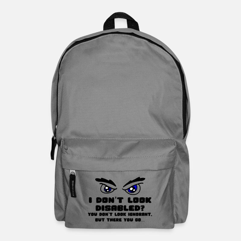 Sehe ich nicht behindert genug aus? * - Rucksack - Mittelgrau