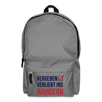 Wanderer Naturliebhaber Wandern Statement Klettern - Rucksack - Mittelgrau - Vorne