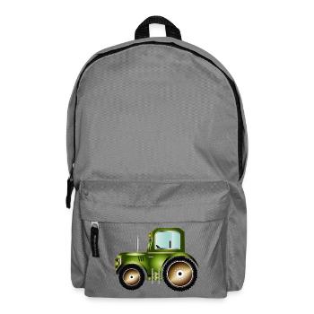 green tractor for tractor and farm fans - Backpack - elephant grey - Front