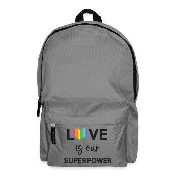 Pride Month - LGBTQ+ Love is Our Superpower - Backpack - elephant grey - Front